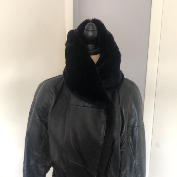 Miropa leather hooded coat - Picture 4 of 13